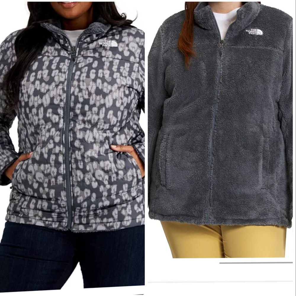 women's plus size printed mossbud insulated reversible jacket